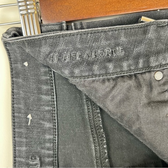 American Eagle Black Lace Denim Shorts Super Super Stretch Hi-Rise Short 0257 - Picture 5 of 7